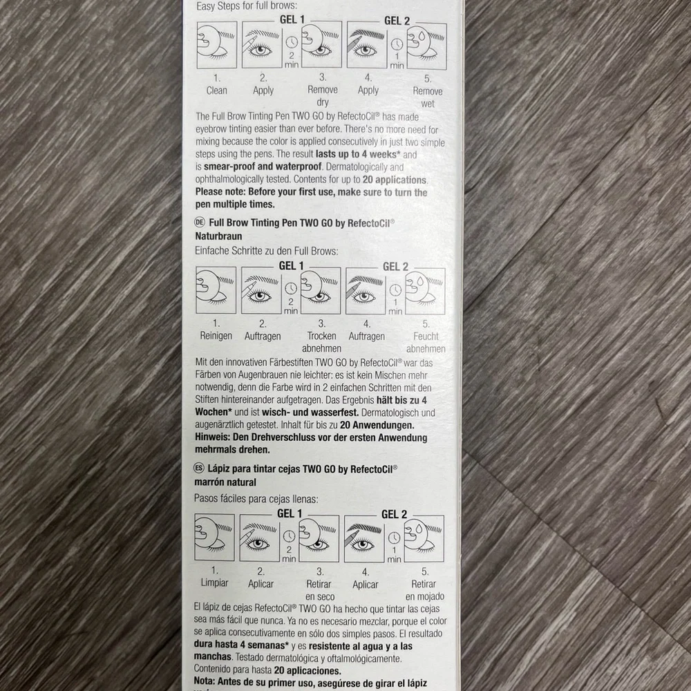 🆕 RefectoCil TWO GO Full Brow Tinting Pen BLACK BROWN NEW - Picture 7 of 7